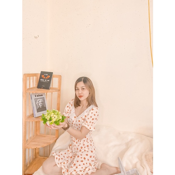 VÁY HOA CỔ REN BÁNH BÈO, VẢI MỀM MÁT. ĐƯỢC KIỂM TRA TRƯỚC KHI NHẬN HÀNG-2