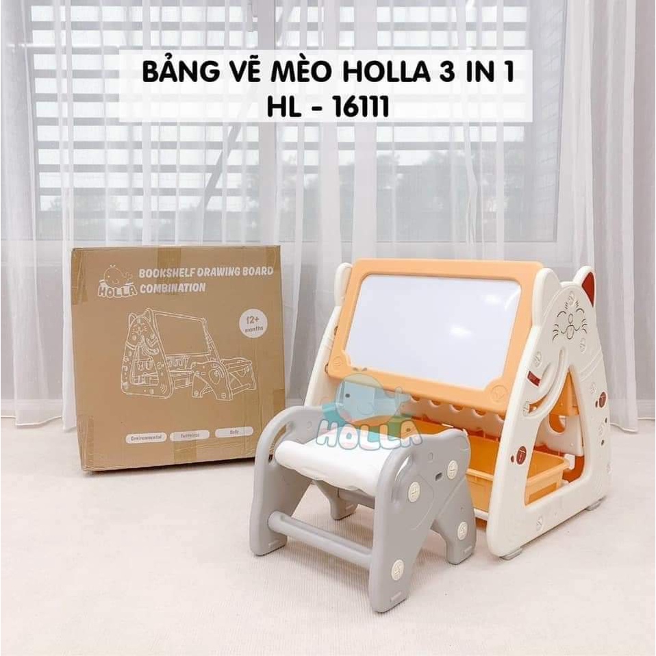 Set Bảng Vẽ Hình Mèo Holla 3in1 Cao Cấp