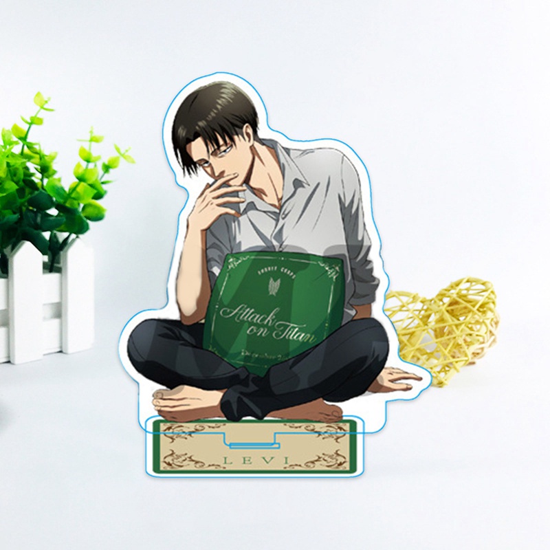 Mô hình nhân vật Levi Rivaille trong Attack On Titan trang trí bàn làm việc tiện lợi