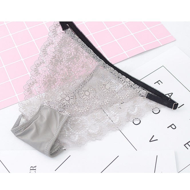 Combo sỉ 5 quần lót ren quần chip tam giác cạp thun xinh xắn R05
