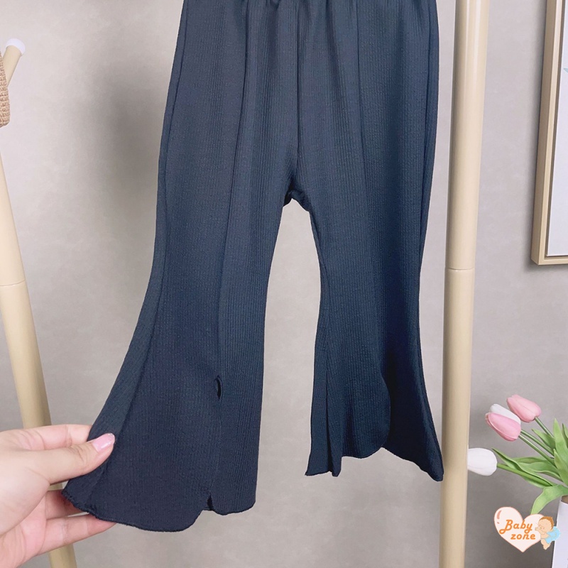 Bộ Áo Tay Dài Màu Sắc Trơn Và Quần Dài Phong Cách Hàn Quốc Cho Bé Gái