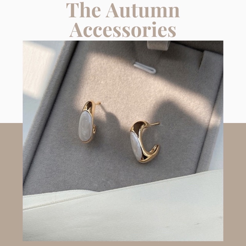 Khuyên tai kim xỏ mạ vàng The Autumn Accessories - KT24