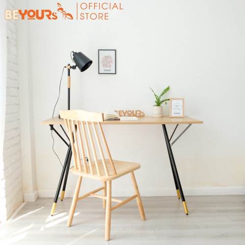 Bàn Làm Việc Gỗ Chân Sắt BEYOURs Simple Table Chắc Chắn Thông Minh - Dễ Dàng Lắp Ráp - Nội Thất Phòng Làm Việc