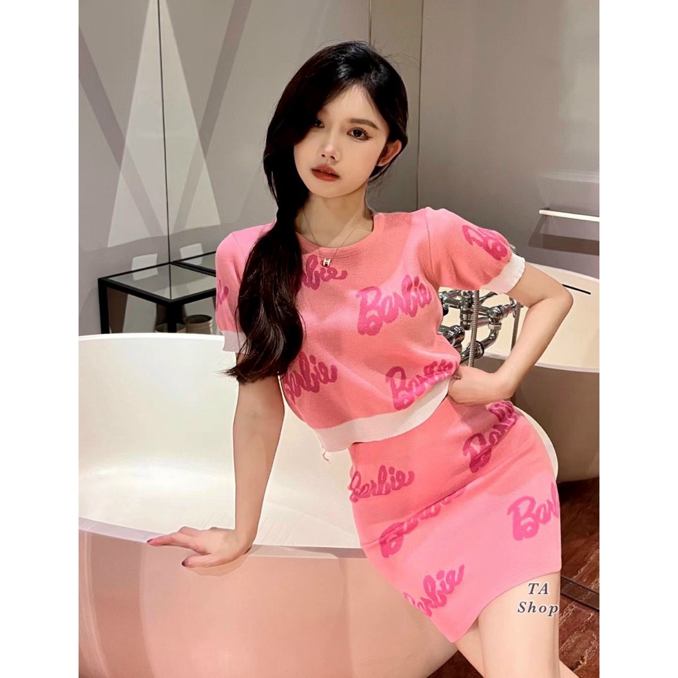 Set váy len mongtoghi Barbie tôn dáng