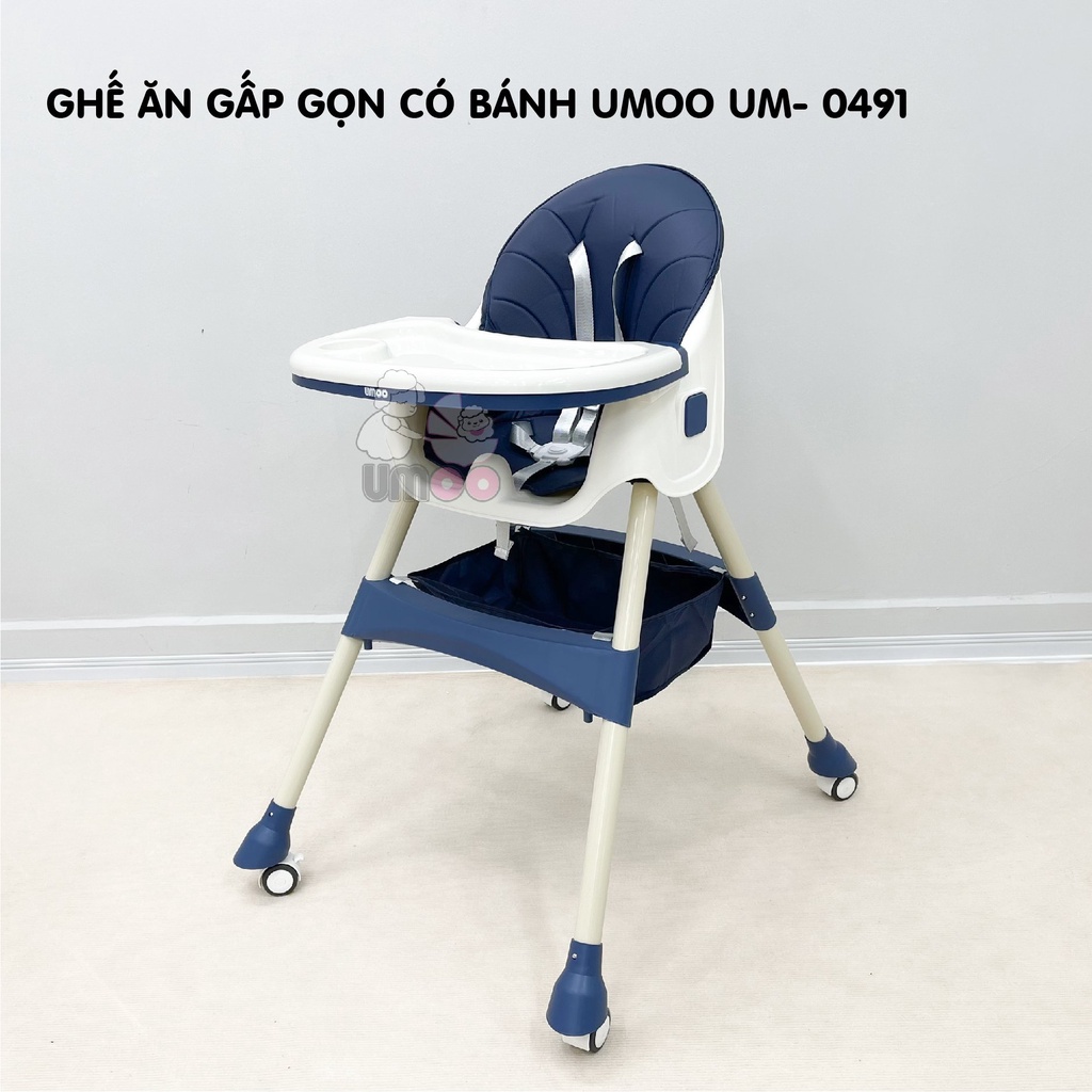 Ghế ăn gấp gọn có bánh Umoo UM - 0491 |WINSHOPVN