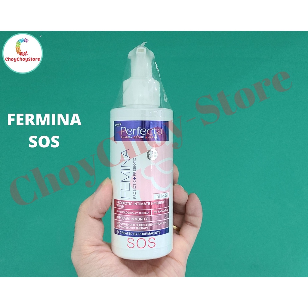 [TEM CTY] Dung dịch vệ sinh phụ nữ PERFECTA Femina SOS Probiotic 150ml Cải thiện hệ miễn dịch