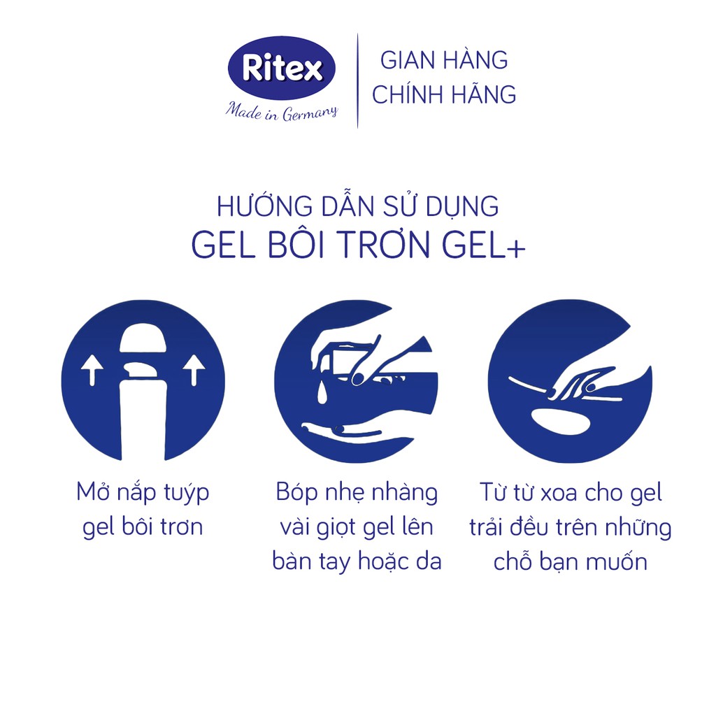 Gel bôi trơn Ritex Gel+ tinh chất lô hội - Tuýp 50ml