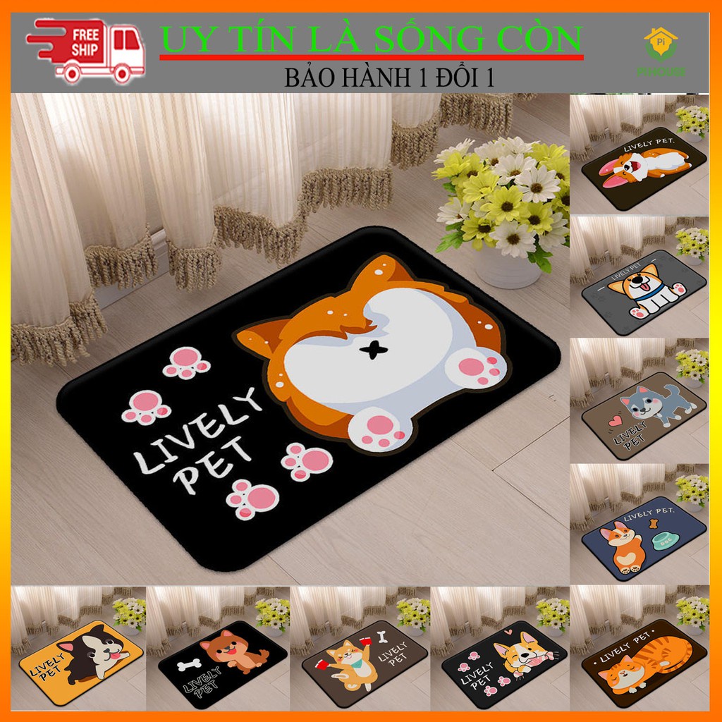 [SIÊU HOT] Thảm chân  chống trượt 3D mẫu cún con và nhiều mẫu mã lựa chọn