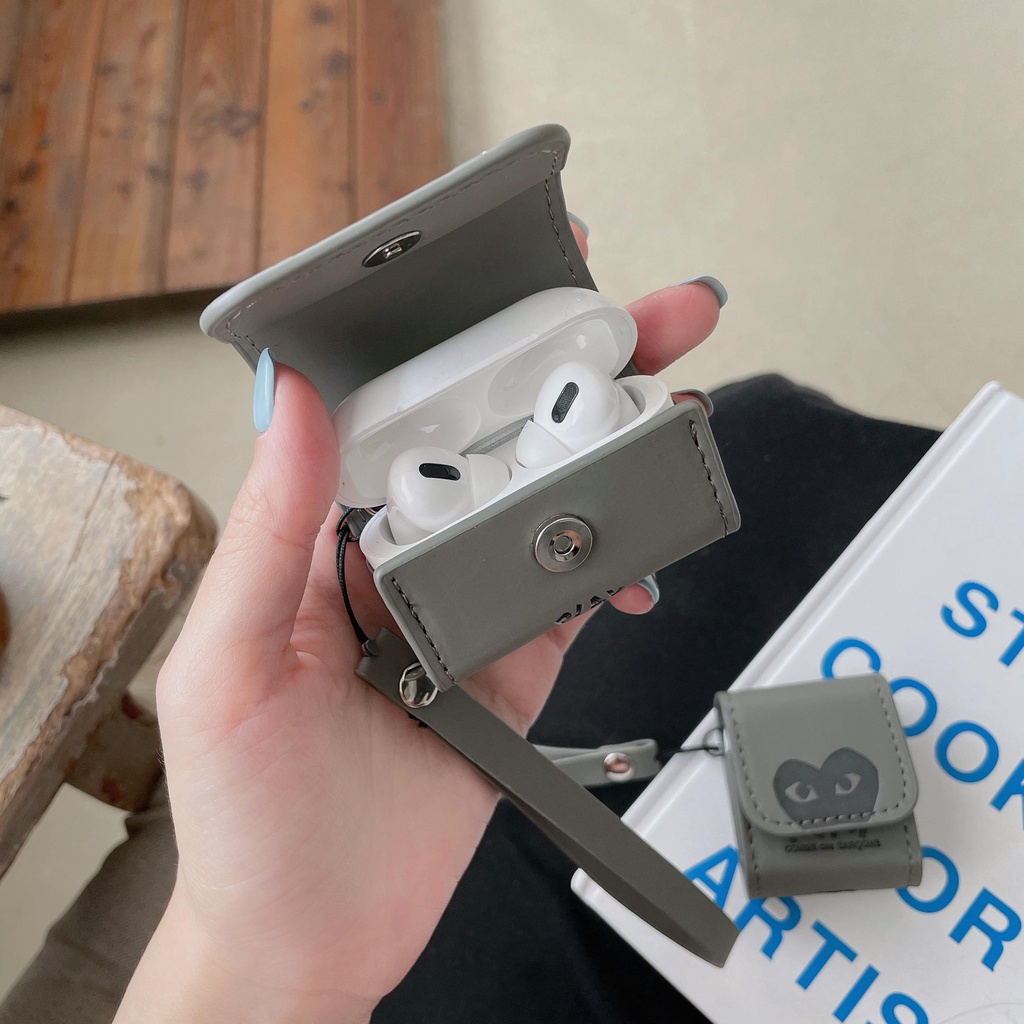 Vỏ Bảo Vệ Hộp Sạc Tai Nghe AirPods3 ADER Clein 2021 Bằng Da Màu Xanh Dương Thời Trang Ốp