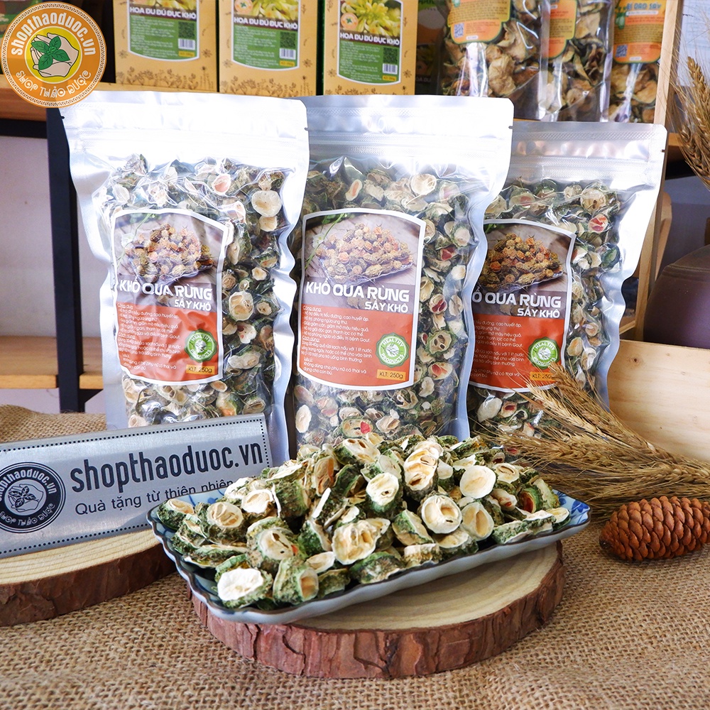 Combo 2 gói khổ qua rừng thái lát shop thảo dược  - Mướp đắng rừng thái lát sấy khô hút chân không