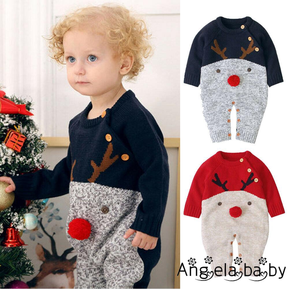 Áo len tay dài liền quần tã thời trang cho bé dễ thương