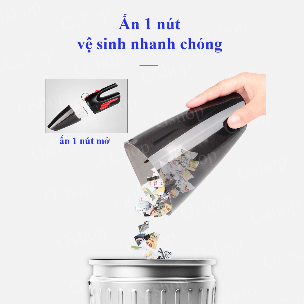 PGshop-[BH 12 TH✅] Máy Hút Bụi Cầm Tay Mini Cầm Tay Đa Năng ko Dây ô tô - Gia Đình - Vacuum Cleaner  PG