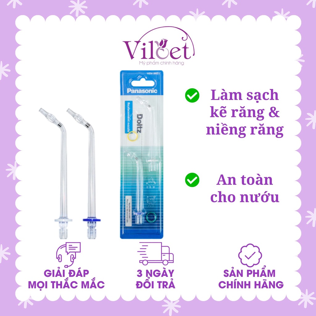 Đầu phun thay thế máy tăm nước Panasonic EW1611 cho gia đình, sạch kẽ răng - Shop Viloet