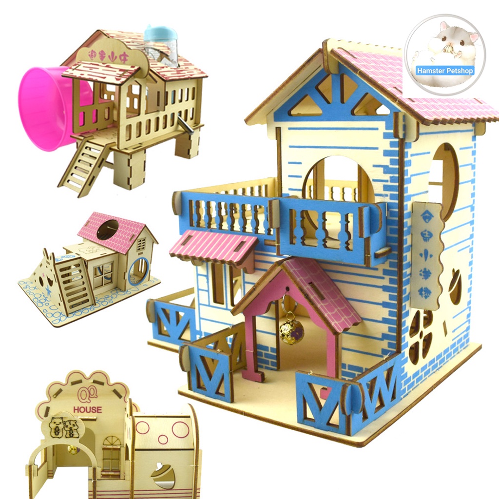 Nhà ngủ lắp ráp gỗ ép độc đẹp lạ cho Hamster