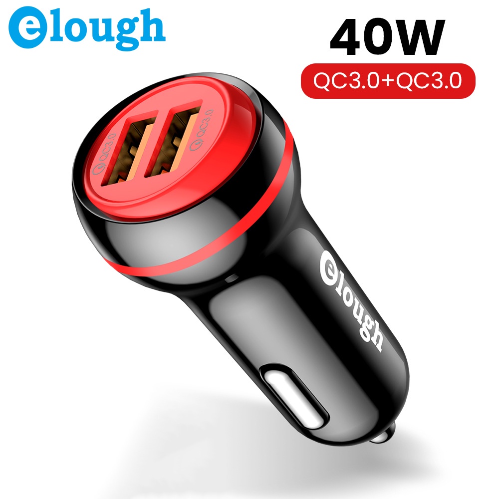 Elough 40W Dual USB QC3.0 Car Charger