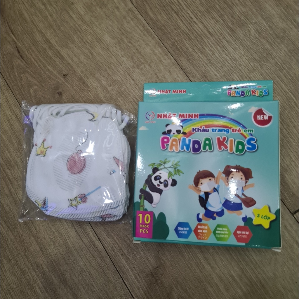 Khẩu Trang Gấu Panda Trẻ Em Hộp 10 Cái, mẫu cute nhất năm cho bé yêu
