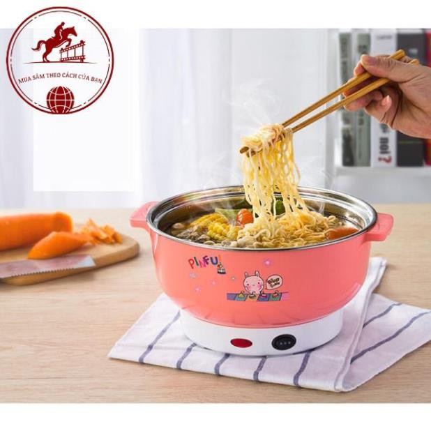 🔐Bảo Hành 1 Năm🔐 Nồi Lẩu Điện Mini Đa Năng Nika 24cm 1000W Inox 304, Tiện Dụng Cho 2-3 Người Dùng, Siêu Tiện Dụng