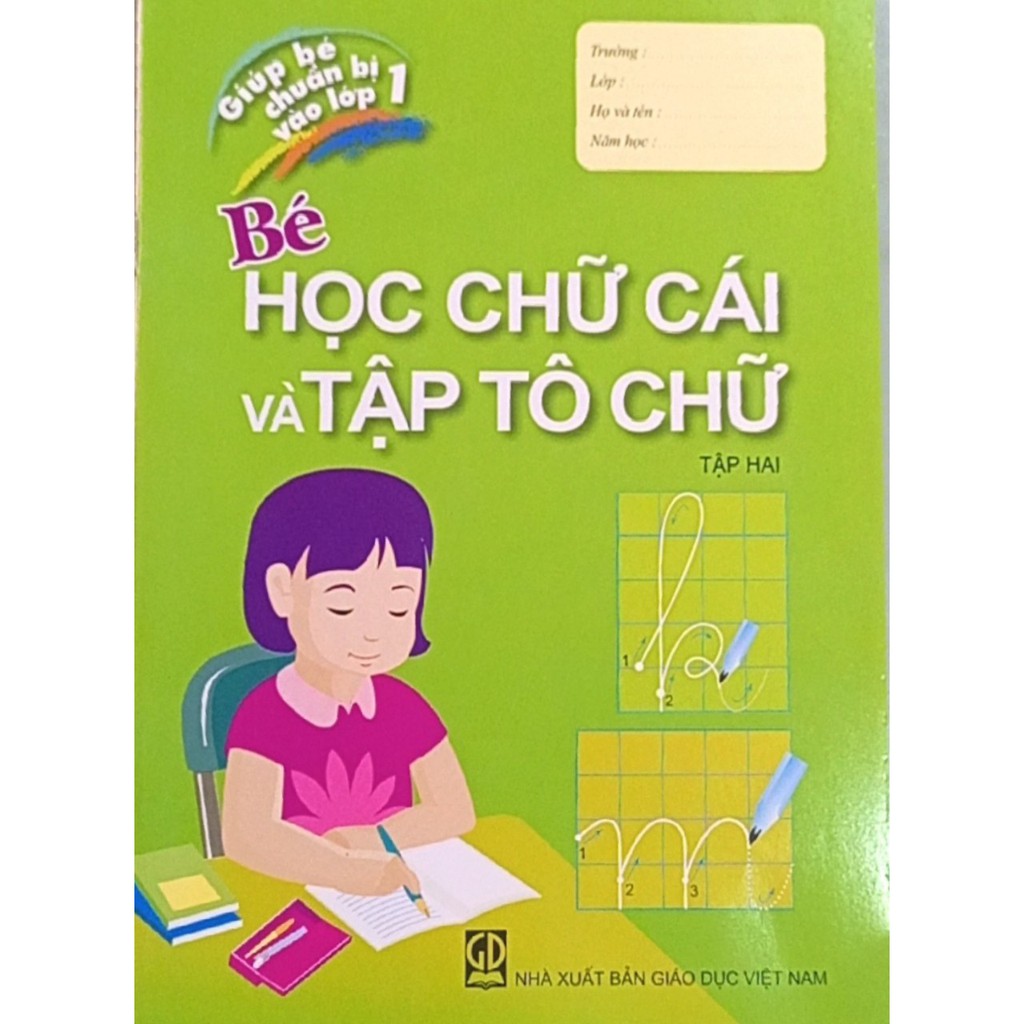 Sách - Bé học chữ cái và tập tô chữ - Vũ Duy Phương