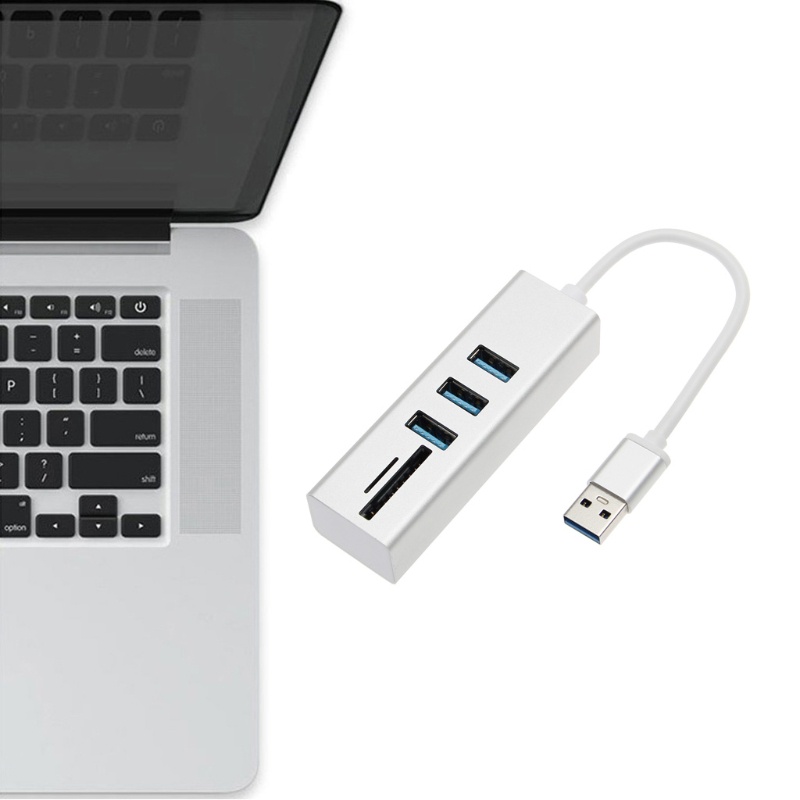 Bộ Hub Gồm 3 Cổng USB 3.0 Bằng Chất Liệu Nhôm Dành Cho PC Laptop Máy Tính Bảng Cổng USB 3.0