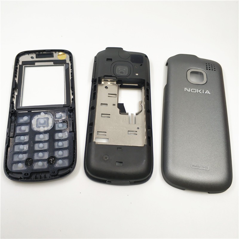 Vỏ điện thoại kèm phím bấm tiếng anh dành cho Nokia C1-01