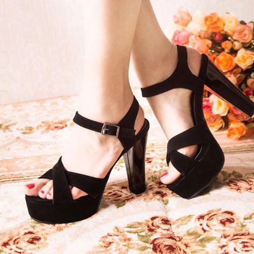 Giày cao gót đan chéo cao cấp	- CG459