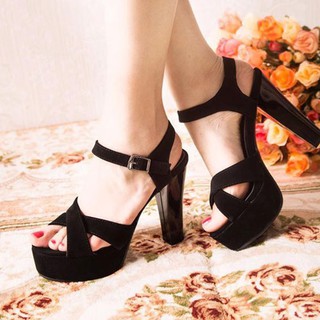Giày cao gót đan chéo cao cấp	- cg459