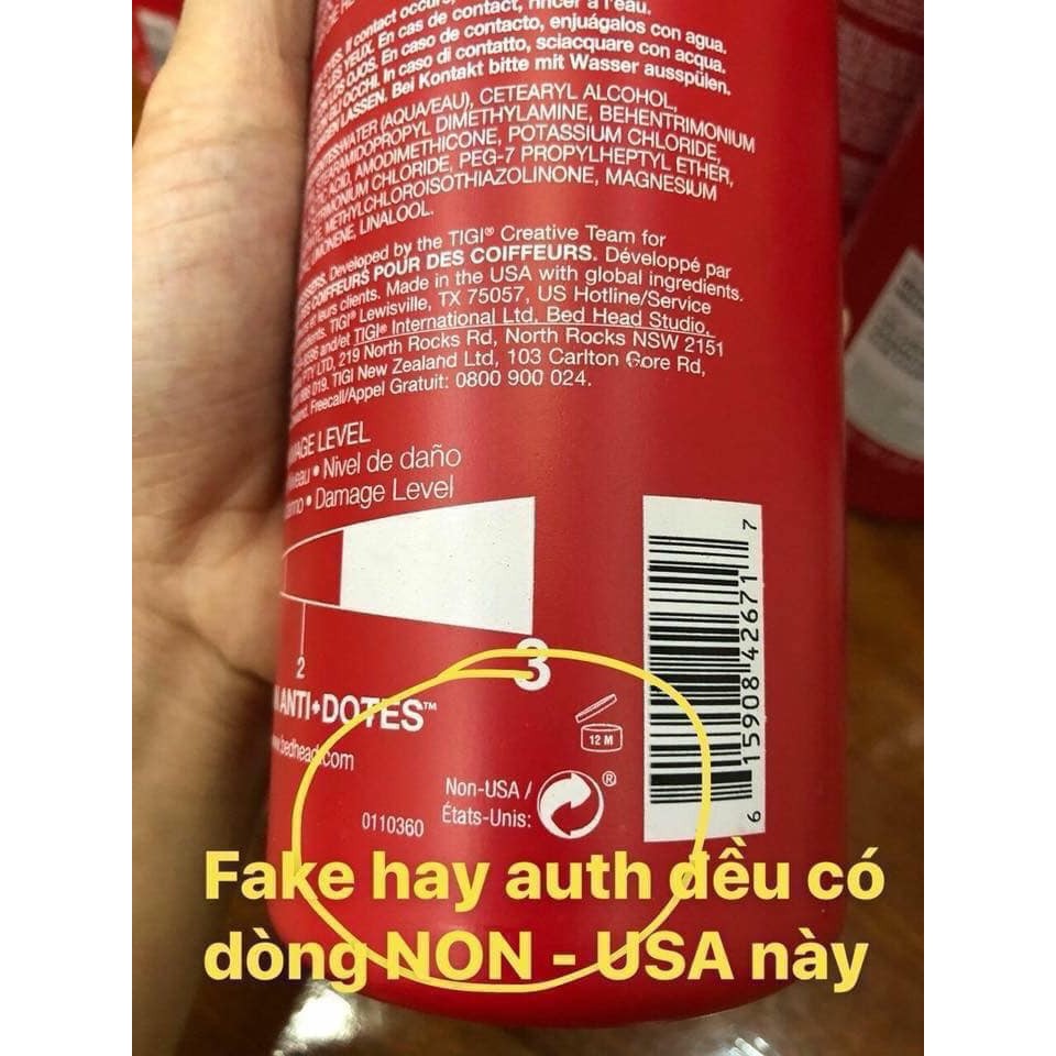 Dầu gội Tigi màu đỏ BED HEAD TIGI URBAN ANTIDOTES Resurrection Shampoo | BigBuy360 - bigbuy360.vn