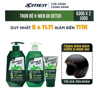 Xmen Go Dầu Gội 630g, Sữa tắm 630g, Sửa rửa mặt 100g