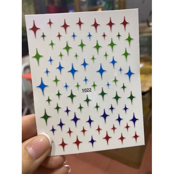 Sticker trang trí móng hình tia chớp