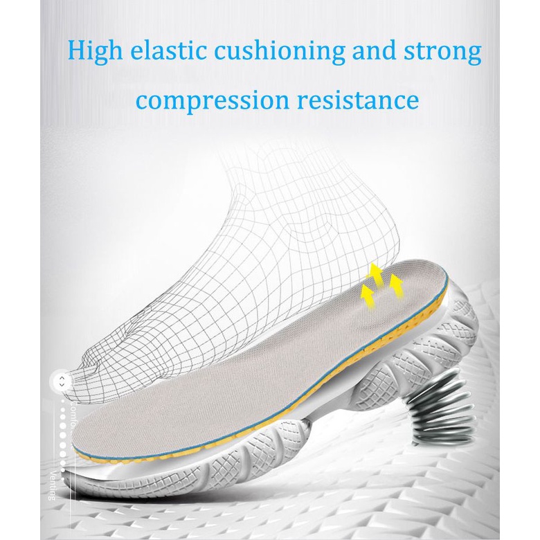 1 Cặp Đế Lót Giày Thể Thao Bằng Cao Su Non Phối Lưới Thoáng Khí
