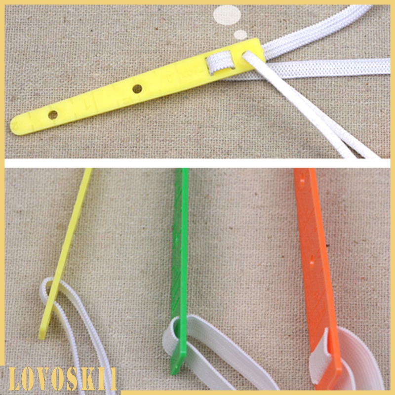 [LOVOSKI1]3pcs Plastic Elastic Threaders Wear Elastic Band Tool Sewing Supplies 3 Size