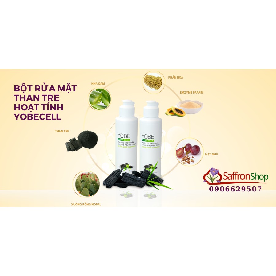 Bột Rửa Mặt Thải Độc Da Enzym và Than Tre Hoạt Tính Yobeskin | BigBuy360 - bigbuy360.vn