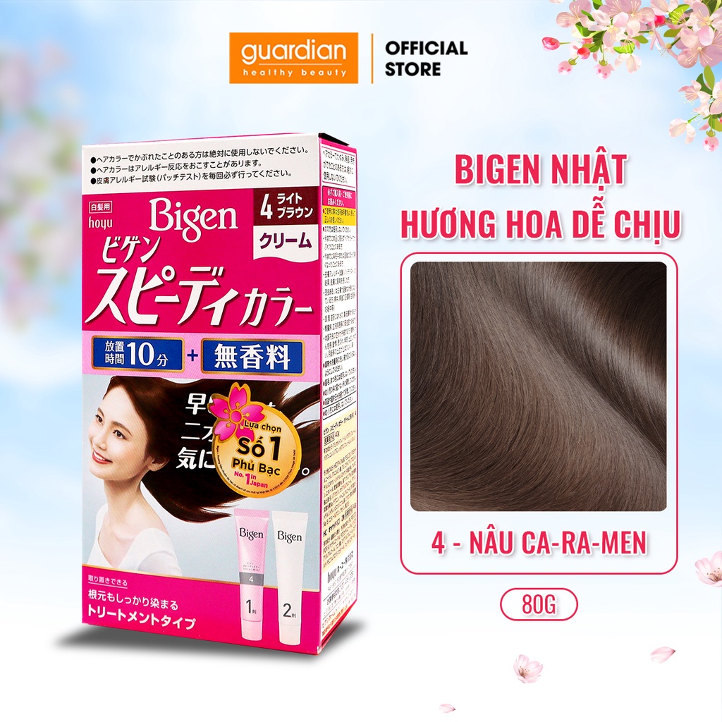 Kem Nhuộm Tóc Bigen Speedy Color Cream #4 Màu Nâu Caramen 80gr