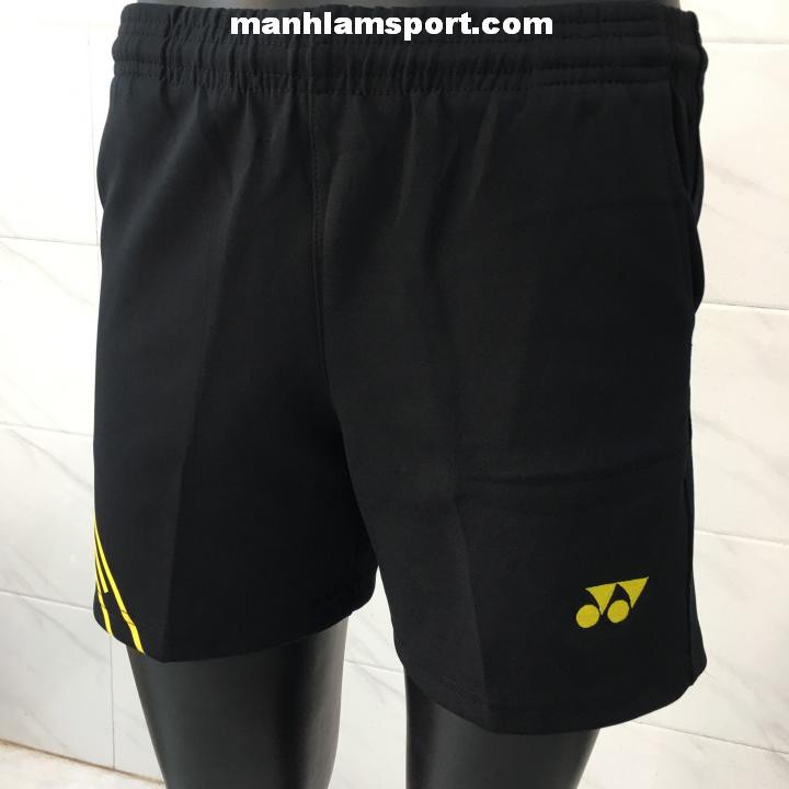 [Ưu đãi] Quần thể thao nữ Yonex Q11 Đen viền Vàng chất vải mát, co dãn tốt, thấm mồ hôi