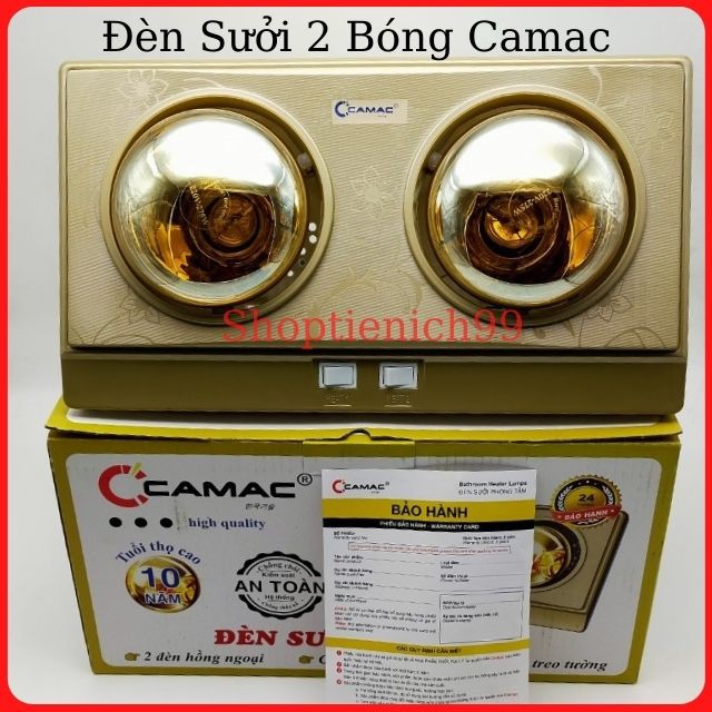 Đèn Sưởi Nhà Tắm Camac 2 Bóng Và 3 Bóng (CM-02 và CM-03) Siêu Bền, Giá Rẻ Dùng Trong Phòng Tắm Tốt Cho Sức Khoẻ Trẻ Em.