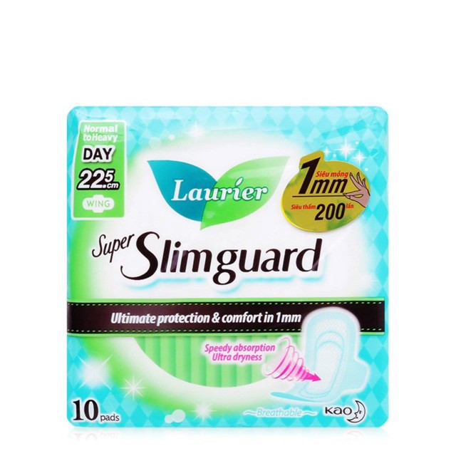 BĂNG VỆ SINH LAURIER SUPER SLIMGUARD DAY 22,5CM CÓ CÁNH