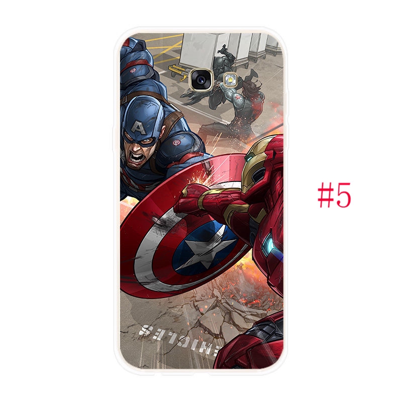 Ốp Điện Thoại Tpu Dẻo Họa Tiết Spiderman Iron Man Độc Đáo Thời Trang Cho Samsung Galaxy A3 A5 A7 2016 2017