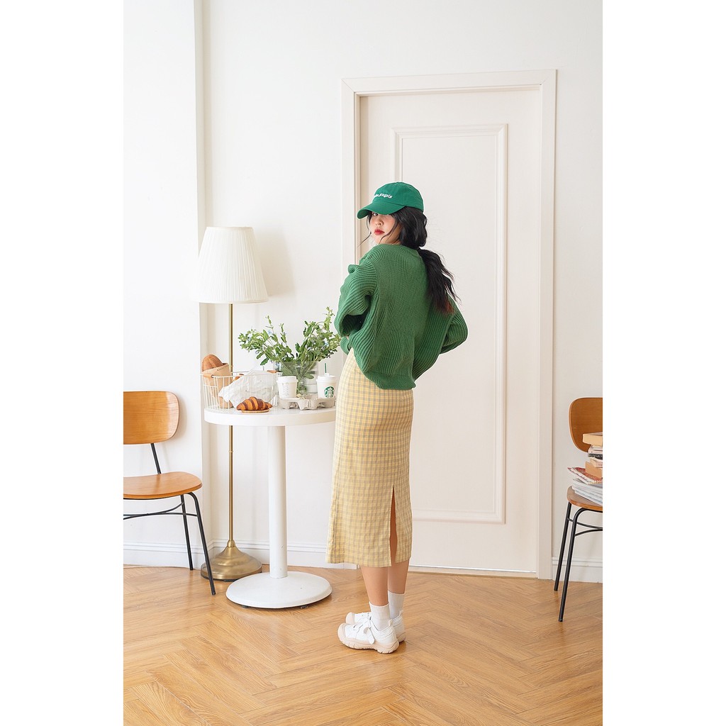 Naked By V- Chân váy kẻ Checkered Pencil Skirt | BigBuy360 - bigbuy360.vn