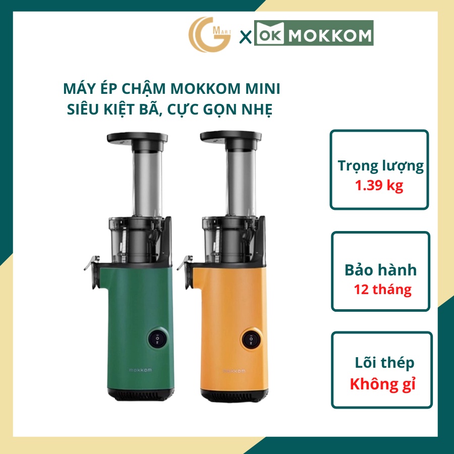 [Mã ELHAMS5 giảm 6% đơn 300K] Máy ép chậm mini MOKKOM chính hãng