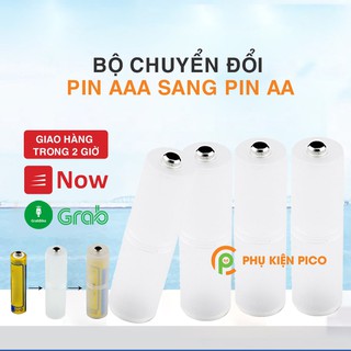 Thiết bị chuyển đổi pin AAA sang pin AA - Bộ 4 hộp chuyển đổi pin