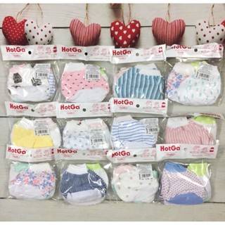 Set 3 Đôi Bao Chân Cho Bé Sơ Sinh Hotga  (sơ sinh-6 tháng vải cotton bo thun )