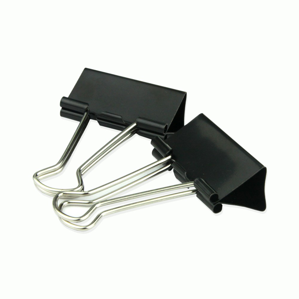 1 Hộp Kẹp Bướm Đen Hồng Hà Nhiều Kích Thước 19mm, 25mm, 32mm, 41mm ,51mm - Hồng Hà Hộp 12 Cái (Kẹp Giấy)