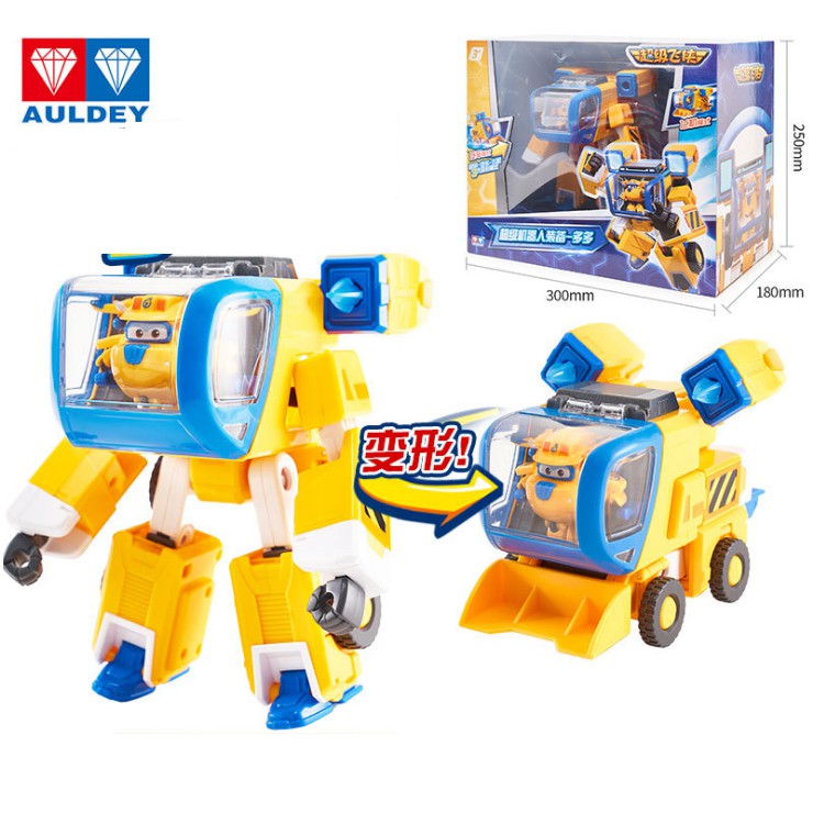 Super wings Robot biến hình kết hợp siêu xe cứu hộ Donnie Xây dựng nâng cấp mô hình cỡ lớn đội bay siêu đẳng