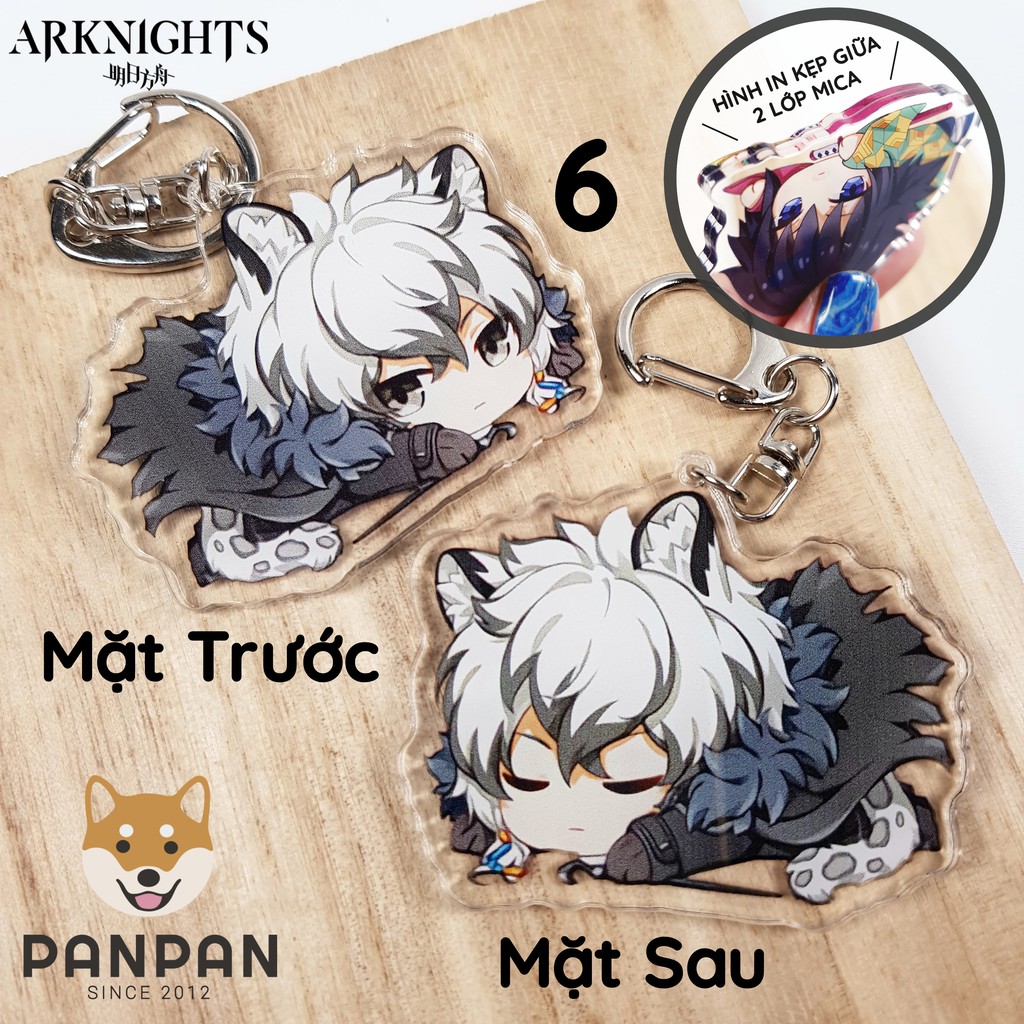 Móc khóa Anime DELUXE Arknights Nằm 2 MẶT KHÁC NHAU (6cm)