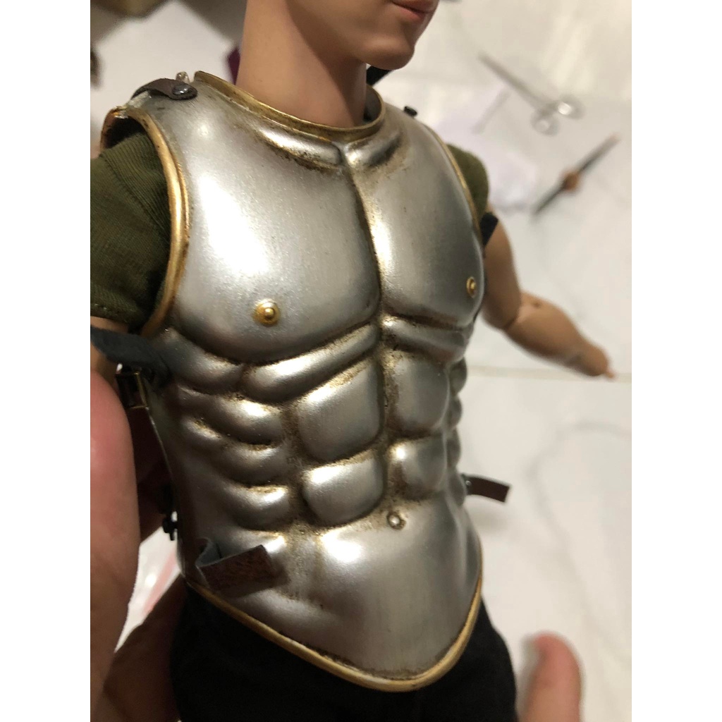 Mô hình giáp ngực viking la mã spatarn trắng để cus - custom figure