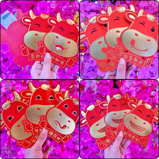 Set 3 bao lì xì trâu vàng TÂN SỬU 2021 cực xinh