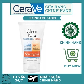 Sữa Rửa Mặt Neutrogena Clear Pore Cleanser-Mask (125ml)