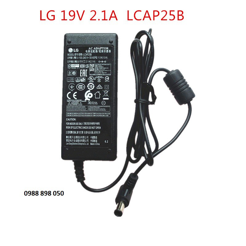 Adapter màn hình LG-19V 2.1A chính hãng-BẢN GỐC THEO MÁY