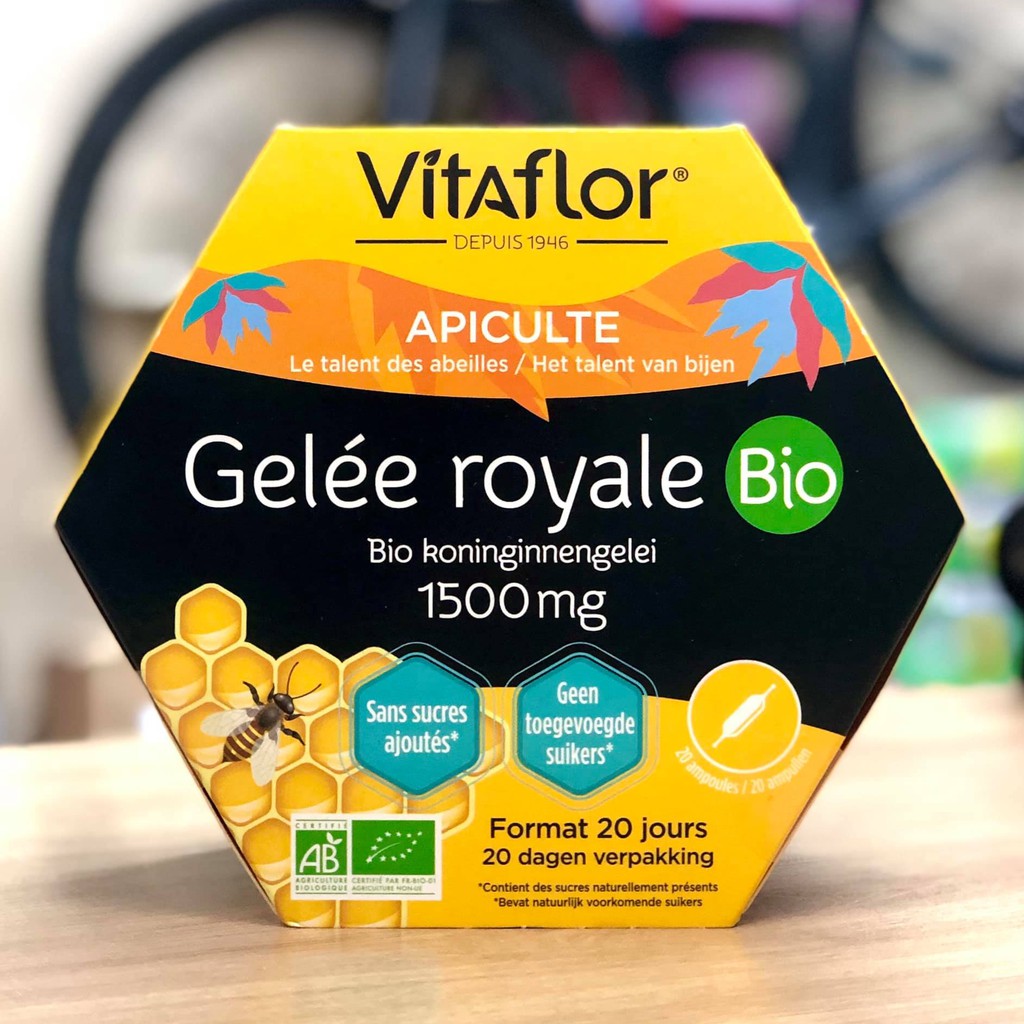 MẪU MỚI - Sữa Ong Chúa Pháp Vitaflor Gelee Royale Bio 1500mg - Sữa Ong Chúa Tươi Pháp