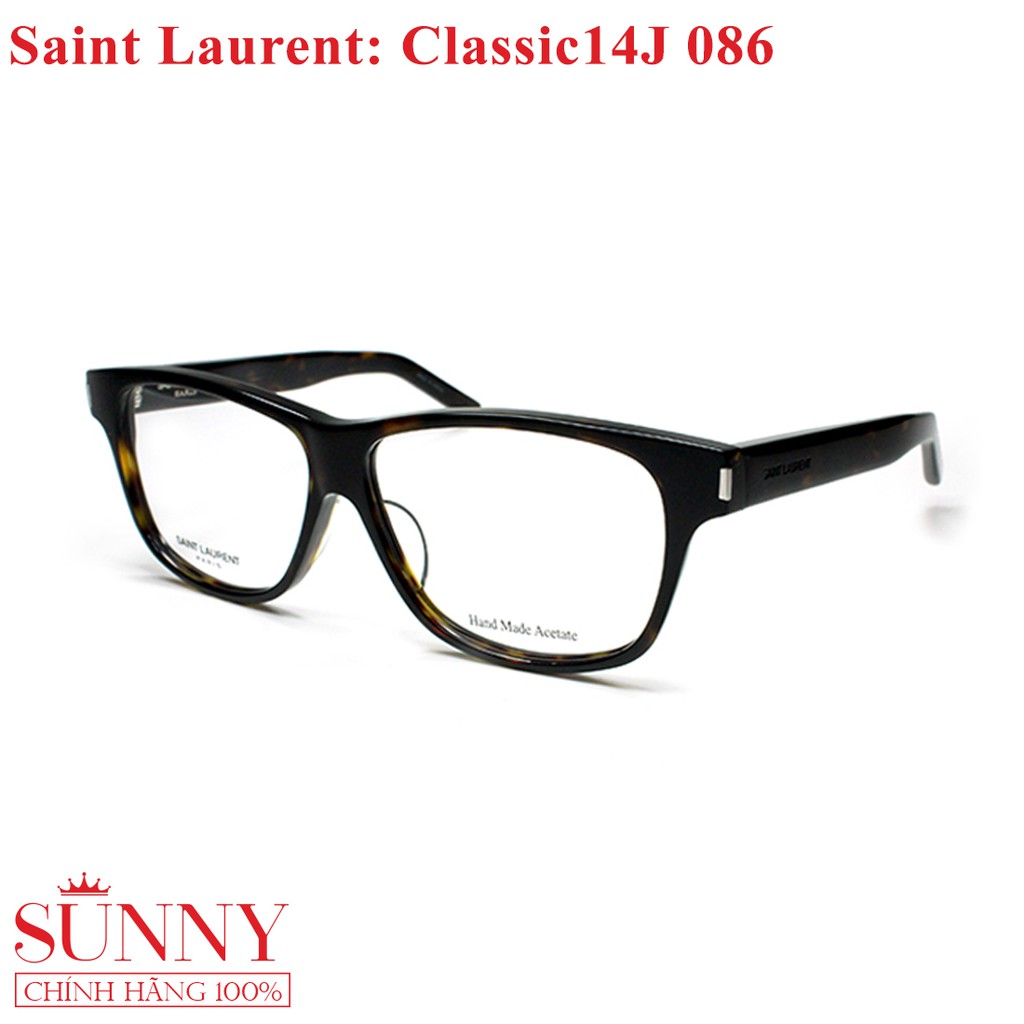 Gọng kính nam nữ thời trang Saint Laurent Classic14J chính hãng, bảo hành toàn quốc